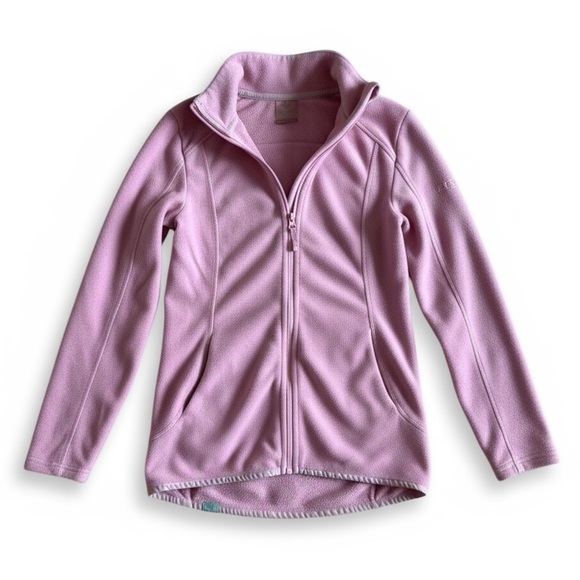 Roxy Soft Full Zip Fleece Jacket Winter Ski Outdoor Top Light Pink Youth 14 XL - Picture 5 of 12